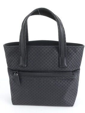 Gucci Micro GG Leather Handbag Tote Black